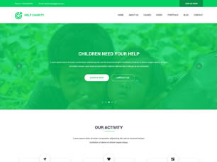 Charity Home Free Website Template