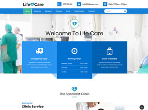 Life Care Free Website Template