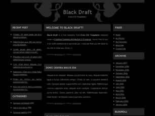 Black Draft Free Website Template