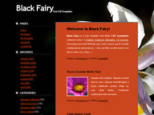 Black Fairy Free Website Template