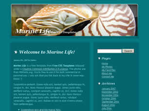 Marine Life Free Website Template