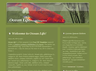 Ocean Life Free Website Template