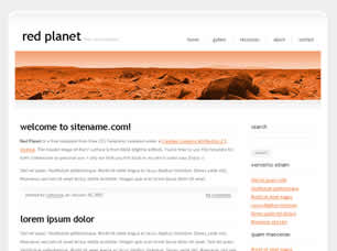 Red Planet Free Website Template