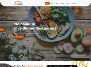 Live Dinner Free Website Template