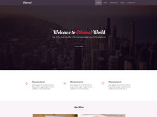 Ethereal Free Website Template