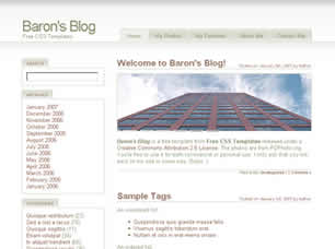 Baron’s Blog Free CSS Template