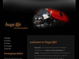 Bugs Life Free Website Template
