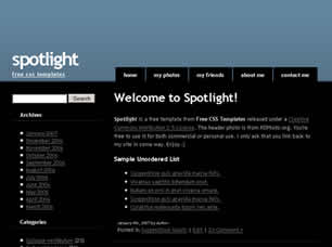 Spotlight Free Website Template