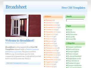 Broadsheet Free CSS Template