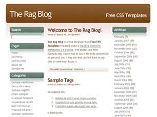 The Rag Blog Free CSS Template