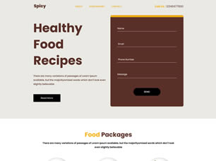 Spicy Free Website Template