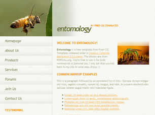 Entomology Free Website Template