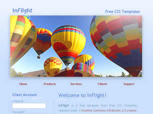 inFlight Free Website Template