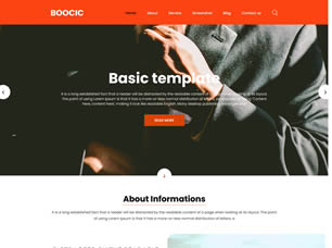 Boocic Free Website Template