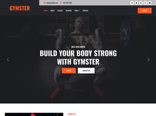 GYMSTER Free CSS Template