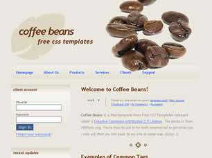 Coffee Beans Free CSS Template