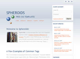 Spheroids Free Website Template