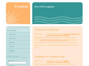 Tropical Free Website Template