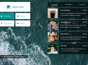 Wave Cafe Free Website Template
