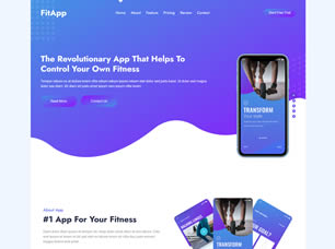 FitApp Free Website Template