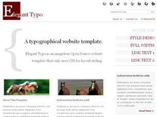 Elegant Typo Free Website Template