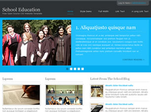 School Education Free Website Template