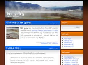 Hot Spring Free Website Template