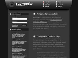 Subwoofer Free Website Template