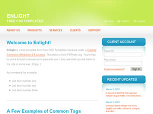 Enlight Free Website Template