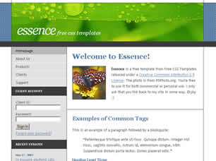 Essence Free CSS Template