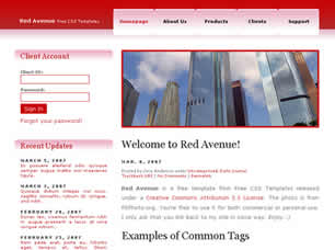 Red Avenue Free Website Template