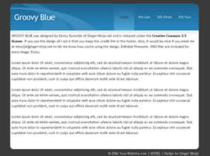 Groovy Blue Free Website Template