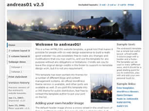 Andreas01 v2.5 Free Website Template