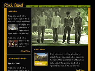 Rock Band Free Website Template