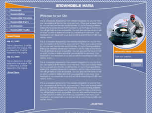 Snowmobile Mania Free Website Template