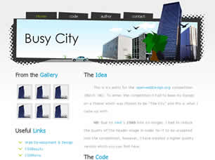 Busy City Free Website Template