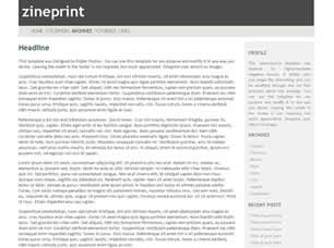 Zineprint Free CSS Template
