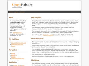 SimplyPlain 1.0 Free CSS Template