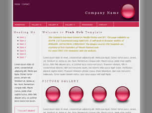 Pink Orb Free Website Template