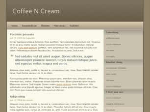 Coffee N Cream Free Website Template