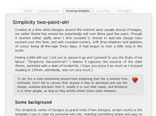 Simplicity two-point-oh! Free CSS Template