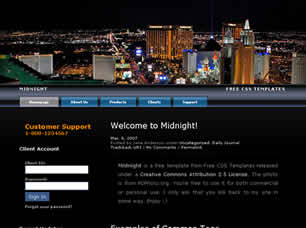 Midnight Free Website Template