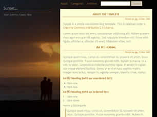 Sunset Free Website Template