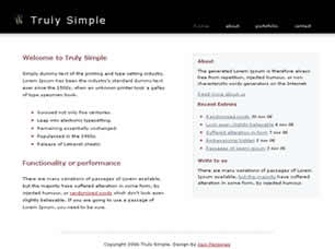 Truly Simple Free Website Template