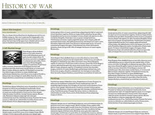 History of War Free Website Template