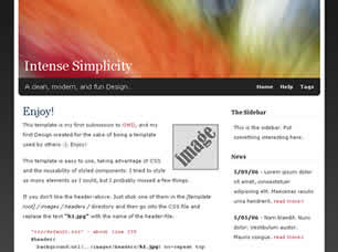 Intense Simplicity Free CSS Template