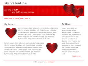 My Valentine Free Website Template