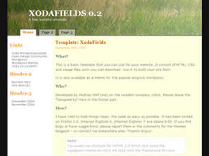 XodaFields 0.2 Free Website Template