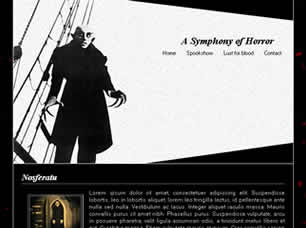 A Symphony of Horror Free Website Template