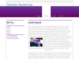Springs Awakening Free Website Template